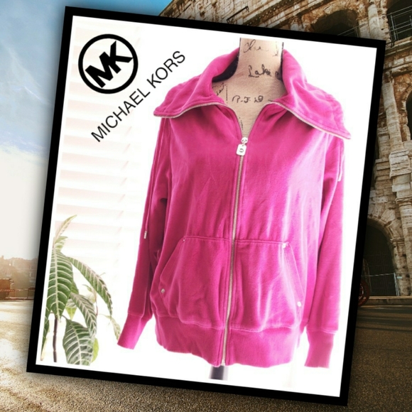 Michael Kors Tops - MICHAEL KORS Hot Pink Velour Jogger #MK438B